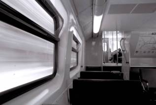 inside a train window
