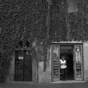 Trasteverebio is an organic shop in one of Trastevere's narrow alleys. Rome2013